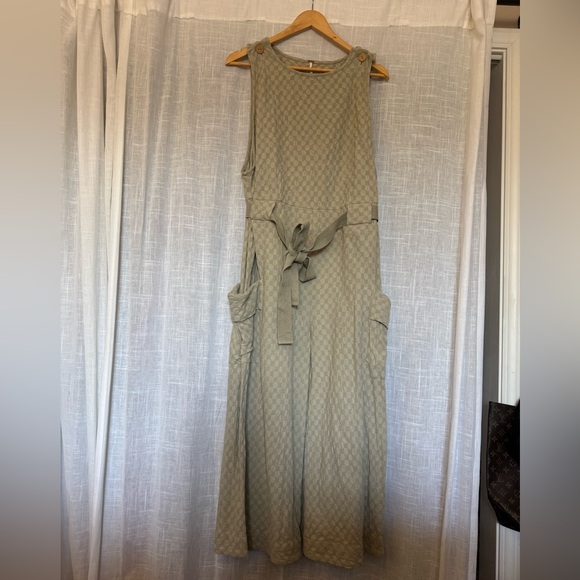 Free People Pants - Free People She’s a Catch Wide Leg Cropped Jumpsuit Waffle Knit